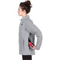 M12 Heated Axis Jacket with Battery, Women's, 2X-Large, Grey - Milwaukee F102G-212X