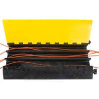 Polyurethane Cable Protector, 3 Channels, 35.43" L x 19.69" W x 3" H - Zenith Safety Products 