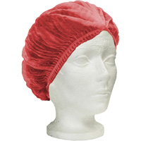 Bonnet bouffant pliss&eacute; RONCO Care, Polypropyl&egrave;ne, 24", Rouge - Ronco 7024R