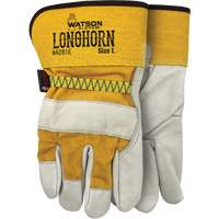 Longhorn Gloves, Large, Grain Cowhide Palm - Watson Gloves A281E-L