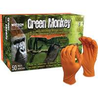 Gants jetables GreenMonkey, T-Grand, Nitrile, 6 mils, Sans poudre, Orange - Watson Gloves 5557PF-X
