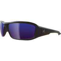Brazeau Safety Glasses, Blue Mirror Lens, Anti-Scratch/Polarized, ANSI Z87+/MCEPS GL-PD 10-12/Meets/Exceeds CSA Z94.3 - Edge Safety Eyewear TXBAP238