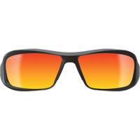 Brazeau Safety Glasses, Red/Mirror Lens, Anti-Scratch/Polarized, ANSI Z87+/MCEPS GL-PD 10-12/Meets/Exceeds CSA Z94.3 - Edge Safety Eyewear TXBAP239