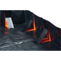 IBX Wall Pop-Up Berm, 1077 US gal. Capacity, 12' W x 12' L x 12" H, Snap-Up Bracket - Zenith Safety Products 