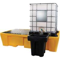 Double palette de d&eacute;versements IBC, Capacit&eacute; de d&eacute;versement 317 gal. US, 89" x 57" x 23" - Produits de sécurité Zenith 