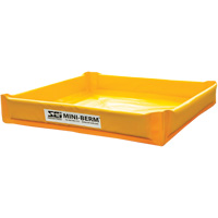 Yellow PVC Mini-Berm, 34 US gal. Capacity, 3' W x 3' L x 6" H - SEI Industries TTMB366Y