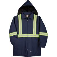 Premium Duck Parka with Reflective Material, Navy Blue, Large - Big Bill 126BF-R-NAY-L