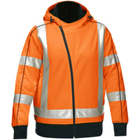 Bisley&reg; X-Back Women's Contoured Full Zip Hooded Sweatshirt with Sherpa Lining, Small, High Visibility Orange - PIP Global Safety PC323W6819X-OR/S
