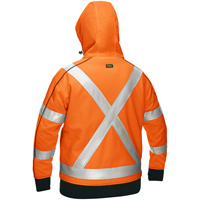 Bisley&reg; X-Back Women's Contoured Full Zip Hooded Sweatshirt with Sherpa Lining, Small, High Visibility Orange - PIP Global Safety PC323W6819X-OR/S