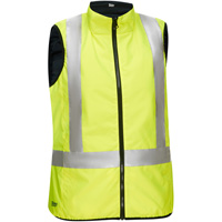 Veste bouffante, enveloppante et r&eacute;versible avec X au dos Bisley pour femmes, Jaune lime haute visibilit&eacute;, Petit, Polyester - PIP Global Safety PC332W0330X-LY/S