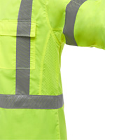 Bisley&reg; X-Back Long Sleeve Work Shirt with X-Airflow, Poly-Cotton, Small, High Visibility Lime-Yellow - PIP Global Safety PC313M6490X-LY/S