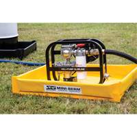 Yellow PVC Mini-Berm, 10 US gal. Capacity, 2' W x 2' L x 4" H - SEI Industries TTMB244Y