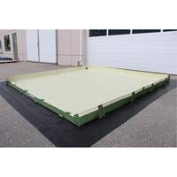 Easy-Riser Insta-Berm, 134 US gal. Capacity, 6' W x 6' L x 6" H, Hinge Bracket - SEI Industries IBER666