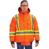 Waterproof 7-in-1 Winter Parka, High Visibility Orange, Large - Zenith Safety Products 