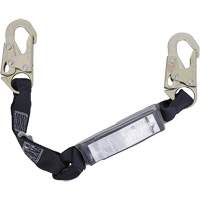 SA-5200-2.5 Shock Absorbing Lanyard, 2.5', Snap Hook Center, Snap Hook Leg Ends, Polyester - Peakworks V81036025