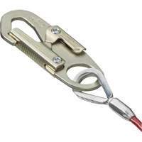 SA-5500-4 Shock Absorbing Lanyard, 4', Snap Hook Center, Snap Hook Leg Ends, Galvanized Steel - Peakworks V8108604