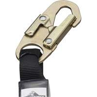 SA-5500-6 Shock Absorbing Lanyard, 6', Snap Hook Center, Snap Hook Leg Ends, Galvanized Steel - Peakworks V8108606