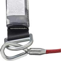 SA-5502-6 Shock Absorbing Lanyard, 6', Form Hook Center, Snap Hook Leg Ends, Galvanized Steel - Peakworks V8108626