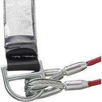 SA-55522-4 PVC-Coated Shock Absorbing Lanyard, 4', Form Hook Center, Snap Hook Leg Ends, Galvanized Steel - Peakworks V8108824