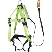 FBH-10000A5440-6 6' Class A Harness & Lanyard with 220 lbs. Capacity, Harness/Lanyard Combo - Peakworks V8252436