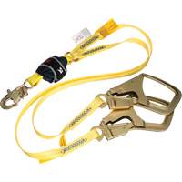 Twin-Leg Web Shock-Absorbing Lanyard, 6', Rebar Hook Center, Snap Hook Leg Ends, Polyester - 3M DBI Sala Fall Protection 1246581C