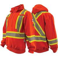 Atlas Guardian&reg; FR/AR Quarter-Zip Hoodies, Men's, X-Small, High Visibility Orange, 18 cal/cm² -  