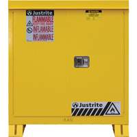 Outdoor Flammable Storage Cabinet, 30 gal., 2 Door, 43" W x 44" H x 18" D - Justrite 813000