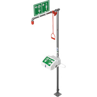 Combination Shower with Closed ABS Bowl & Bottom Inlet, Pedestal - Hughes 18GS45G