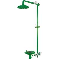 Laboratory Combination Shower with Open ABS Bowl, Wall-Mount - Hughes L33GS34G