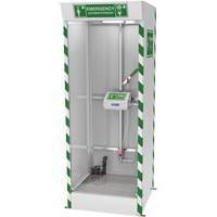 Emergency Cubicle Shower & Covered Eye & Face Wash with Sump Pump - Hughes SD32K45G-PUMP