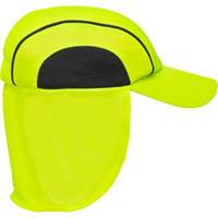 Chapeaux de refroidissement avec voiles pour le cou, Lime haute visibilit&eacute; - Produits de sécurité Zenith 