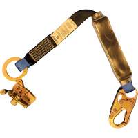 Trailing Rope Grab with Attached Shock Pack Lanyard, 2', Snap Hook Center, Snap Hook Leg Ends, Polyester - Dentec 16LRGGR 85-52S