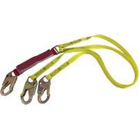 External Energy Absorber Lanyard with 3/4" Hooks, 6', Snap Hook Center, Snap Hook Leg Ends, Polyester - Dentec 16LSPL121601