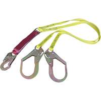 Longe amortissante externe avec crochets de 2-1/4", 6', Point d'ancrage &agrave; Crochet mousqueton, Crochet mousqueton aux jambes, Polyester - Dentec 16LSL921602