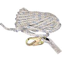 Vertical Life Line with 3/4" Snap Hook & Thimble Eye - Dentec 16VL100-1
