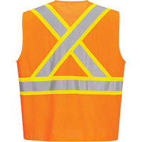 Veste de s&eacute;curit&eacute; &agrave; bandes contrastantes, Orange haute visibilit&eacute;, Petit, Polyester - IFR Workwear CA101ORRS