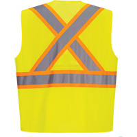 Veste de s&eacute;curit&eacute; &agrave; bandes contrastantes, Jaune lime haute visibilit&eacute;, Petit, Polyester - IFR Workwear CA101YERS