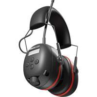 Black & Red Air Defender AM/FM Earmuffs, Headband Style, 24 dB - ISOtunes IT-91