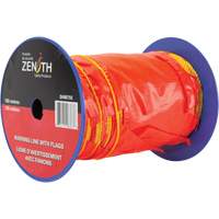 Ligne d'avertissement avec fanions, 328' lo, Orange/Jaune - Produits de sécurité Zenith 