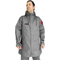 CoreMAX FR 35" Jacket with Attached Hood, 5X-Large, Grey - Dival Safety CMFR35AH5XL