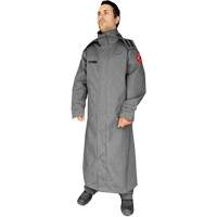 CoreMAX FR 52" Jacket with Attached Hood, 6X-Large, Grey - Dival Safety CMFR52AH6XL