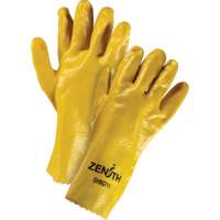 Gants &agrave; fini rugueux et r&eacute;sistants aux produits chimiques, Taille 9, 12" lo, PVC, Doublure en Interlock, 47-mil - Produits de sécurité Zenith 