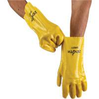 Gants &agrave; fini rugueux et r&eacute;sistants aux produits chimiques, Taille 9, 12" lo, PVC, Doublure en Interlock, 47-mil - Produits de sécurité Zenith 