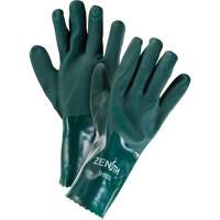Gants verts &agrave; double enduit, 12" lo, PVC, Doublure en Jersey de coton, 70 mils - Produits de sécurité Zenith 