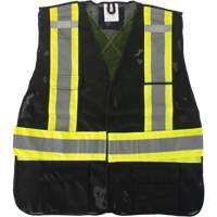 Veste d'arpenteur conforme aux normes de la CSA, Noir, Moyen, Polyester - Produits de sécurité Zenith 