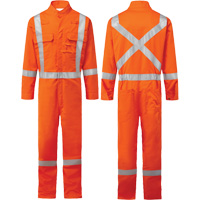 Bizflame&reg; 88/12 Iona 7 oz. FR510 FR Coverall, Size 36, Orange - IFR Workwear FR510ORR36