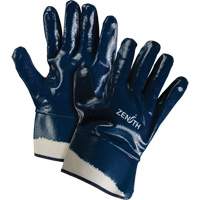 Gants &agrave; poignet de s&eacute;curit&eacute; de poids lourd, 10/T-Grand, R&ecirc;vetement Nitrile, Enveloppe en Coton - Produits de sécurité Zenith 