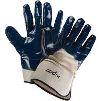 Gants &agrave; poignet de s&eacute;curit&eacute; de poids lourd, 11/2T-Grand, R&ecirc;vetement Nitrile, Enveloppe en Coton - Produits de sécurité Zenith 