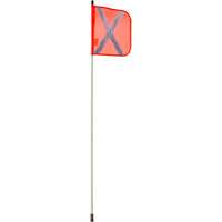Tige de s&eacute;curit&eacute; robuste, Fixation Filet&eacute;, Hauteur 5', Orange avec X r&eacute;fl&eacute;chissant - Produits de sécurité Zenith 