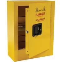 Mini Flammable Safety Cabinet, 2 Gal., 1 Door, 17" W x 22" H x 8" D - Zenith Safety Products 